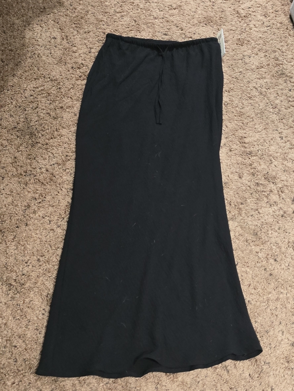 No Boundaries Black Maxi Skirt with Drawstring Waist